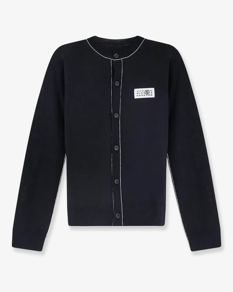 Maison Margiela Wool blend cardigan with front Numeric detail -  - gender_Woman Black