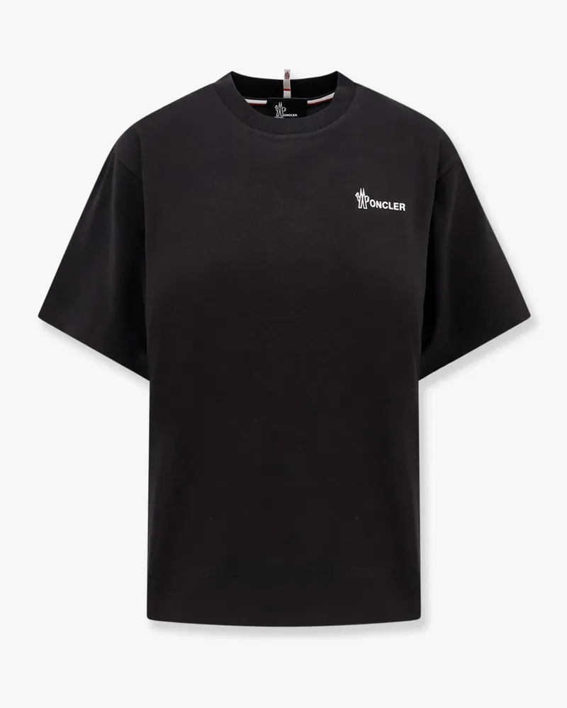 Moncler Cotton t-shirt with frontal logo -  - gender_Woman Black