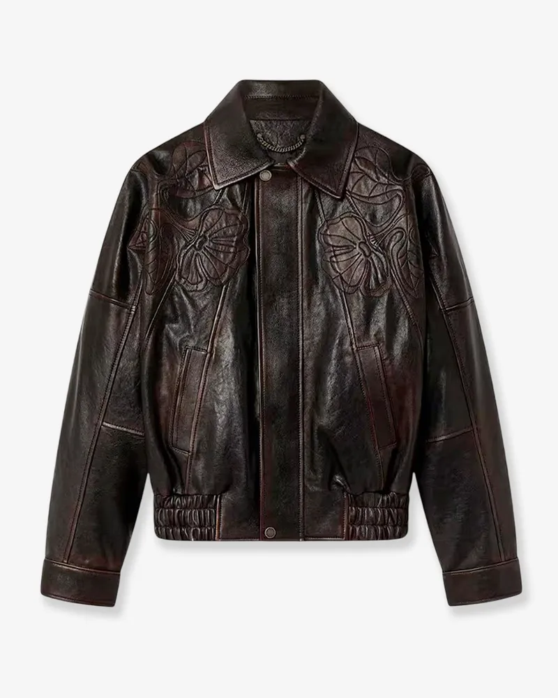 Golden Goose Palmer leather jacket -  - gender_Woman Beige