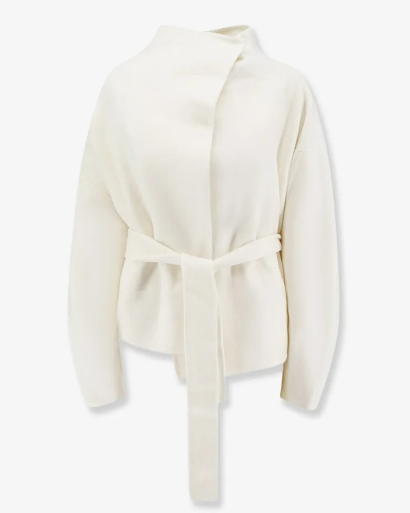 FRANKIE Shop Onelle wool blend short coat -  - gender_Woman White