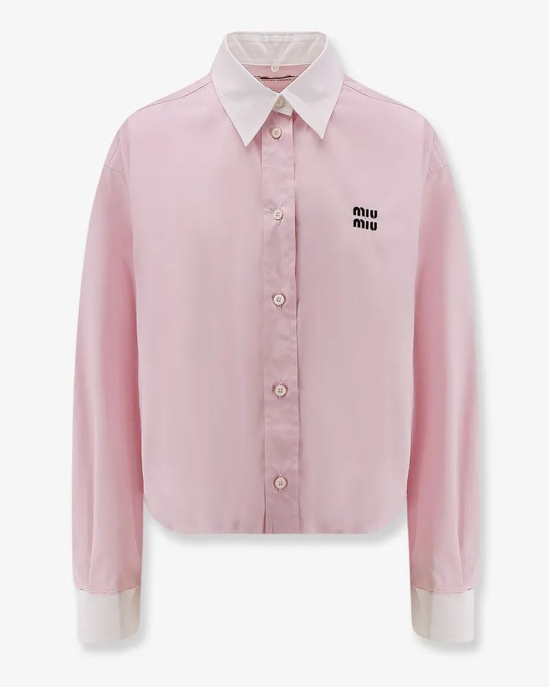 Miu Miu Cotton poplin shirt -  - gender_Woman Pink