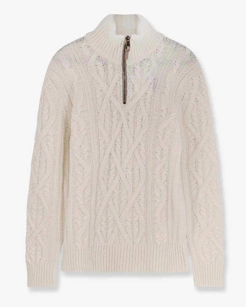HUGO BOSS Harpreno virgin wool and cashmere sweater -  - gender_Man White