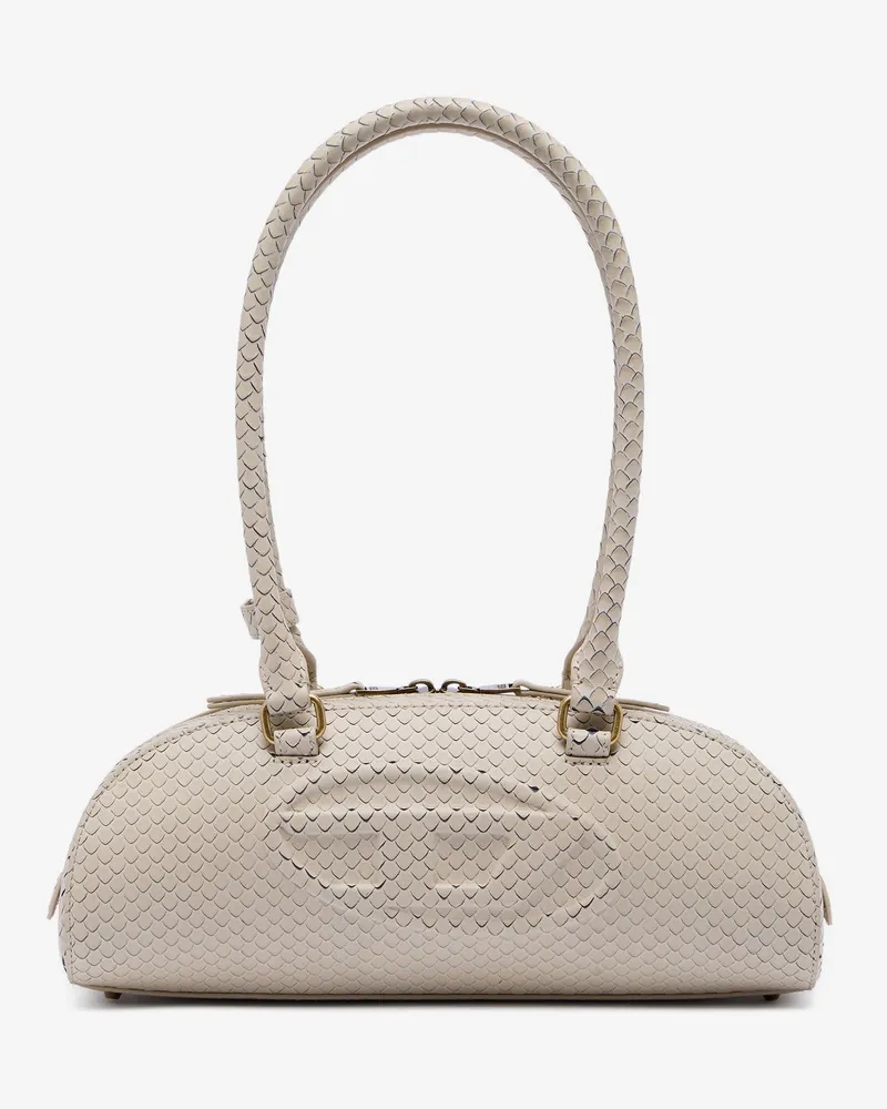 Diesel 1DR python-effect leather shoulder bag -  - gender_Woman Beige
