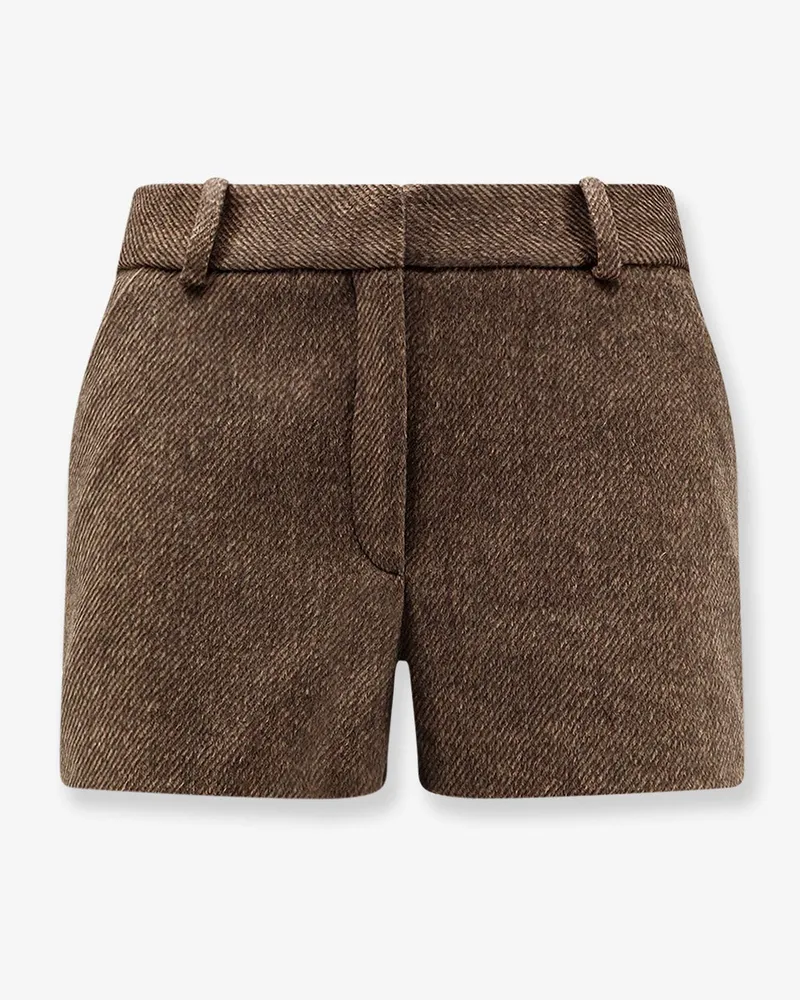 FRANKIE Shop Kate wool blend shorts -  - gender_Woman Brown
