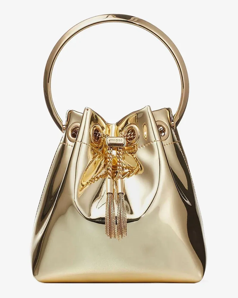 Jimmy Choo Bon Bon Metallic Leather Bucket Bag -  - gender_Woman Gold