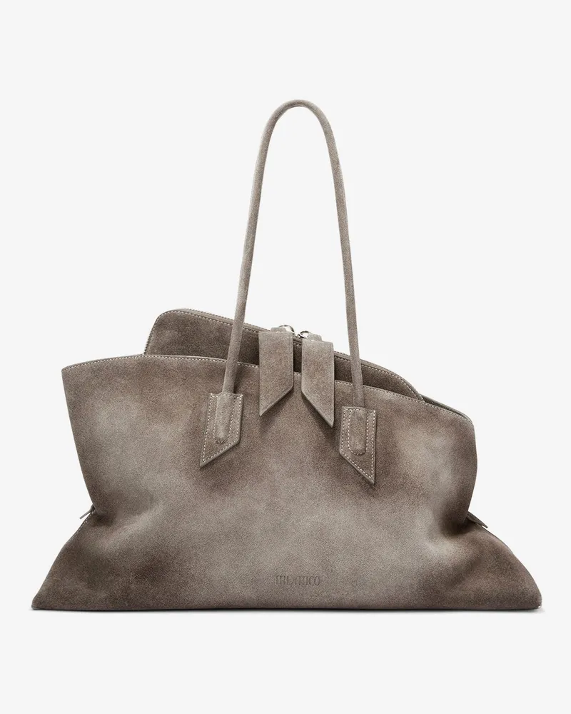 ATTICO La Passeggiata Medium suede shoulder bag -  - gender_Woman Grey