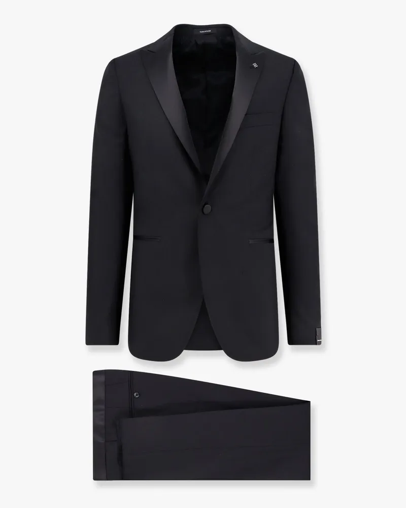 Tagliatore Virgin wool tuxedo with iconic brooch -  - gender_Man Black
