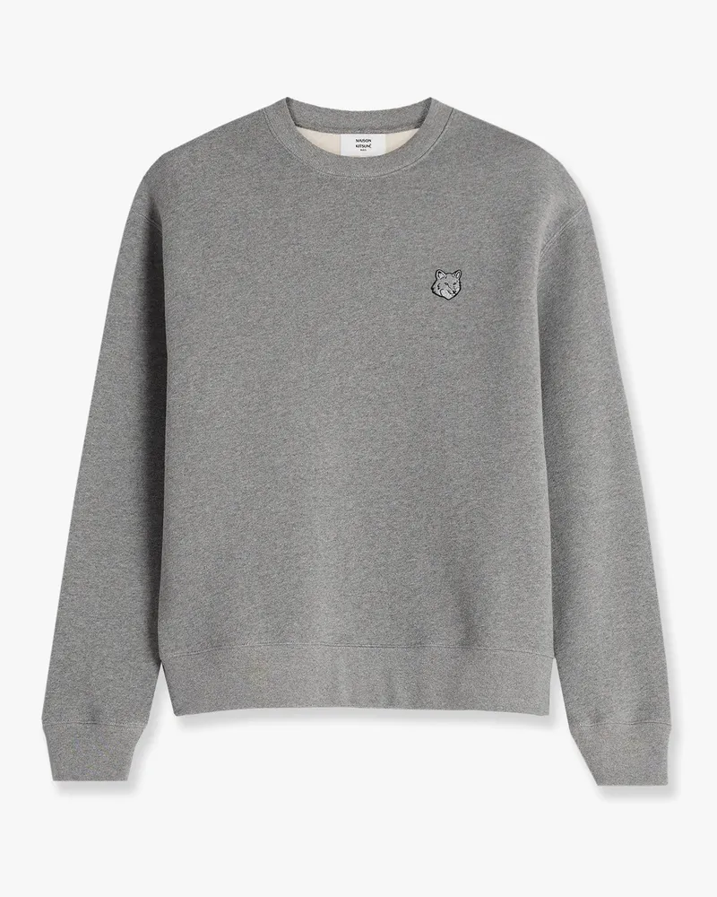 Kitsuné Cotton sweatshirt with Bold Fox Head patch -  - gender_Man Grey