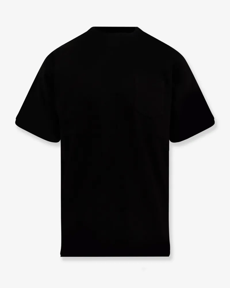 Sacai Cotton t-shirt with nylon inserts -  - gender_Man Black