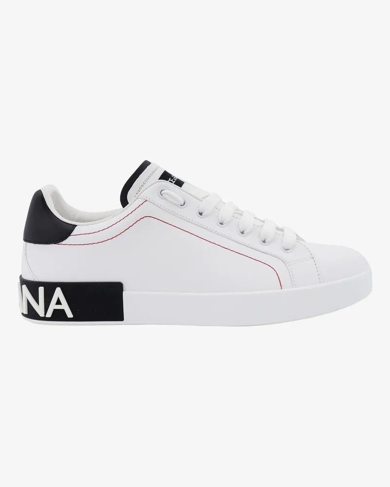 Dolce & Gabbana Low-top leather sneakers -  - gender_Man White