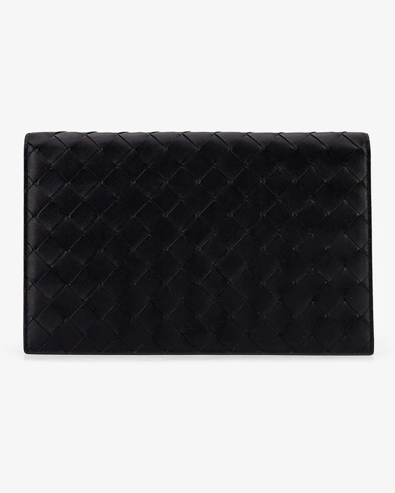 Bottega Veneta Leather clutch bag with Intrecciato motif -  - gender_Man Black