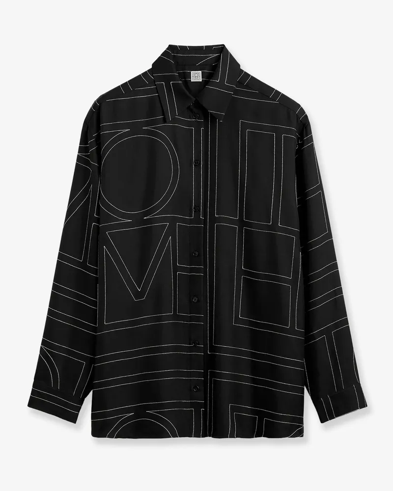 Totême Classic Pajamas organic silk shirt -  - gender_Woman Black