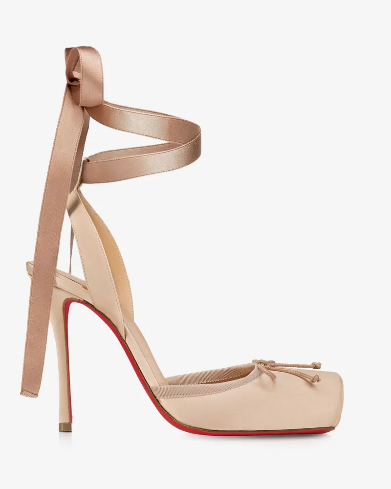 Christian Louboutin Cassia Lace Up 100 Satin Pumps -  - gender_Woman Pink
