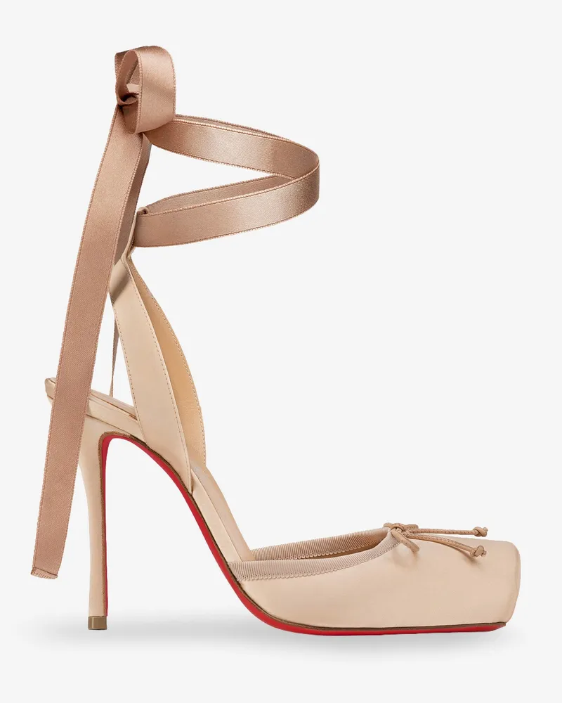 Christian Louboutin Cassia Lace Up 100 Satin Pumps -  - gender_Woman Pink