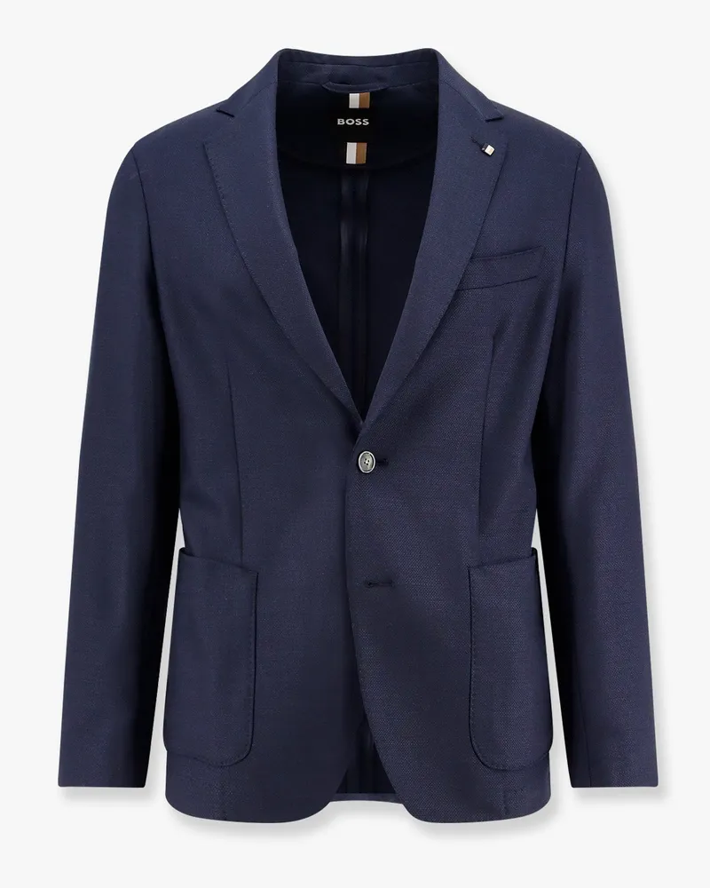HUGO BOSS Stretch virgin wool blazer -  - gender_Man Blue