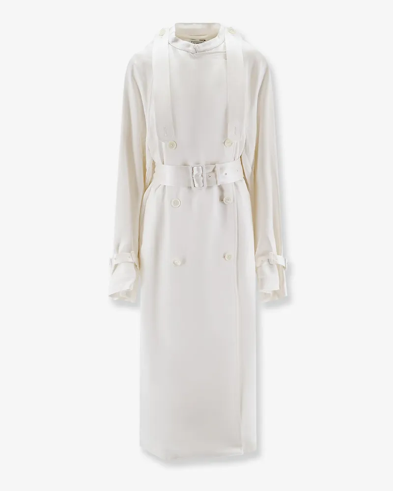 Totême Satin trench coat -  - gender_Woman White