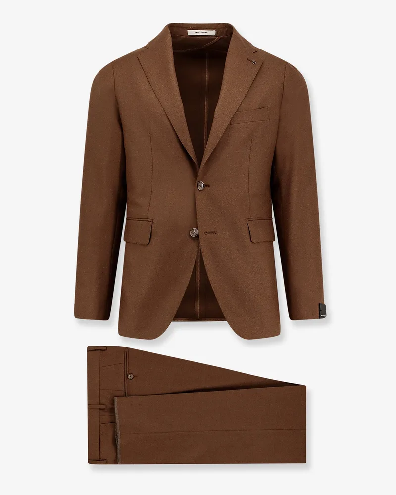 Tagliatore Single-breasted virgin wool suit -  - gender_Man Brown