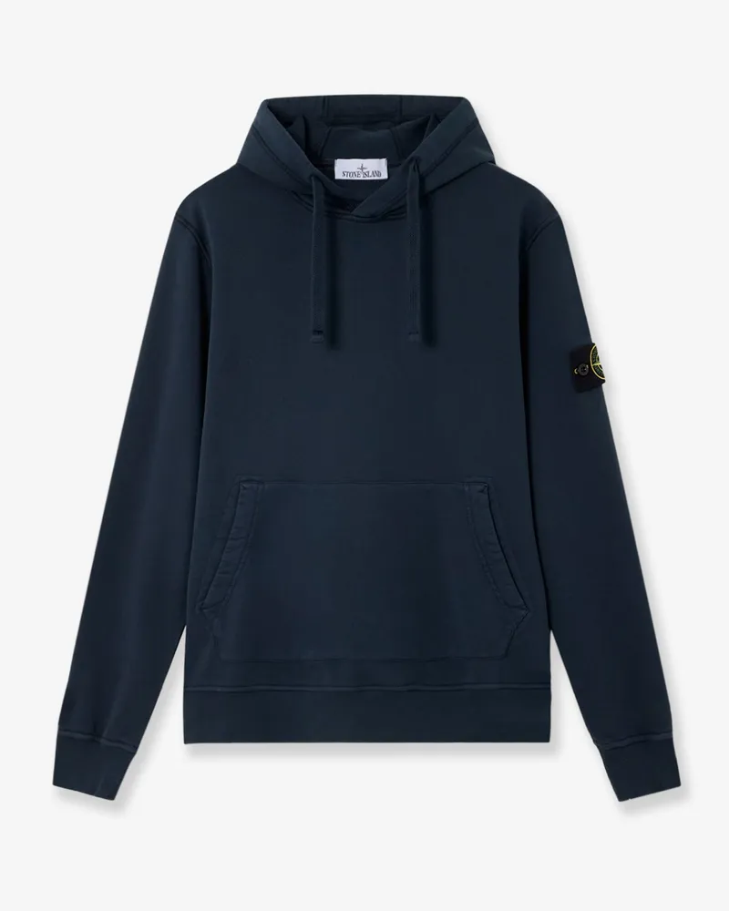 Stone Island Cotton sweatshirt with side logo patch -  - gender_Man Blue