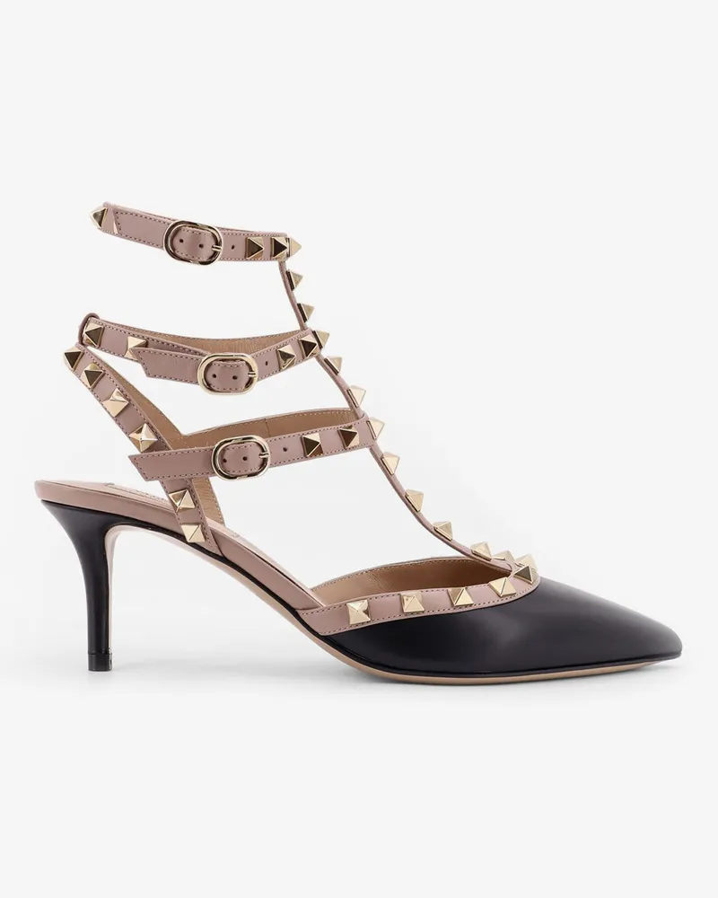 Valentino Garavani Rockstud leather decolleté slingback -  - gender_Woman Black