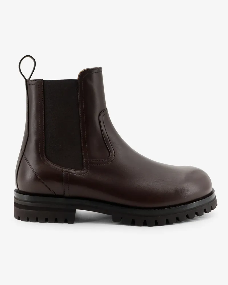 Loro Piana Kent Walk Leather Boots -  - gender_Man Brown