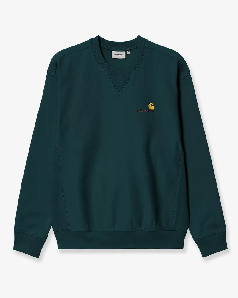 Carhartt WIP American Script cotton blend sweatshirt -  - gender_Man Green