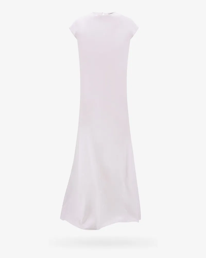 VETEMENTS Long viscose dress with all-over ton sur ton logo print -  - gender_Woman White