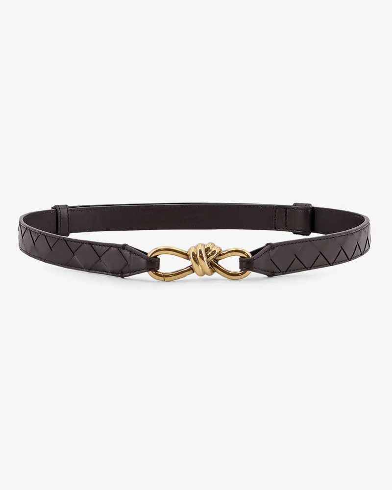 Bottega Veneta Leather belt with Intrecciato motif -  - gender_Woman Brown
