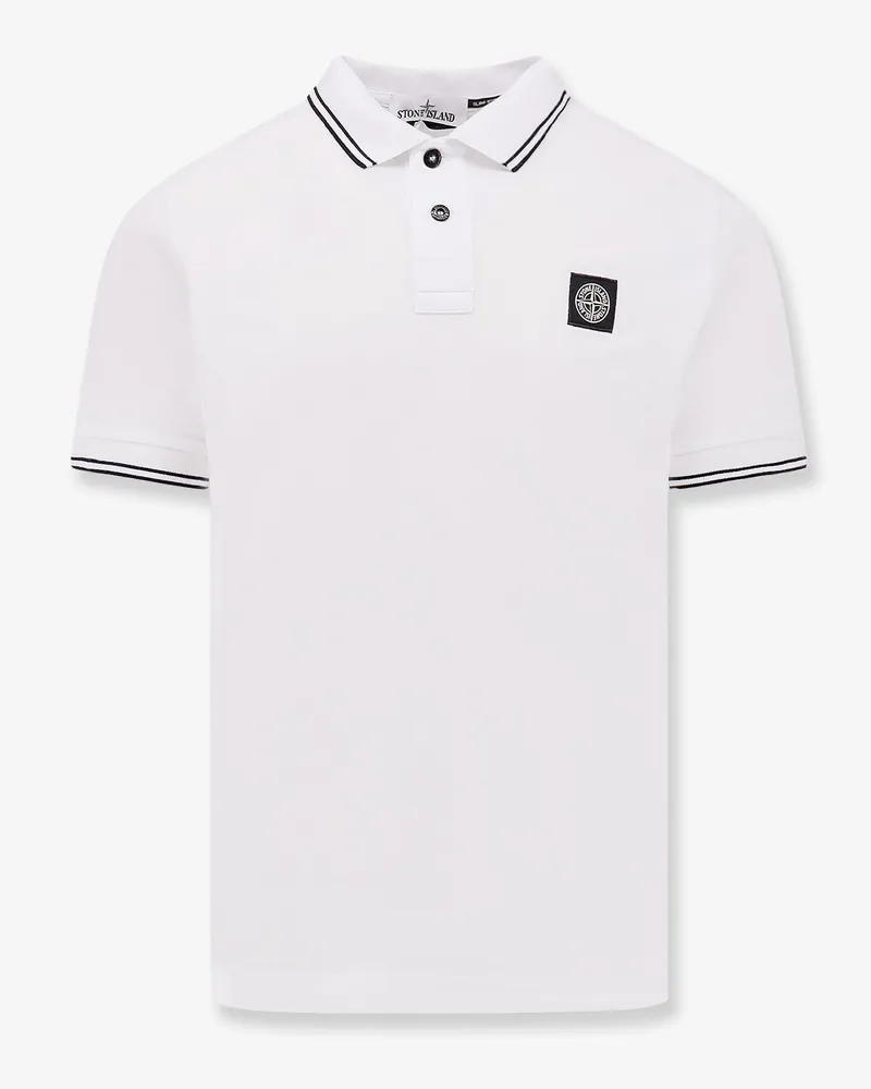 Stone Island Organic cotton polo shirt -  - gender_Man White