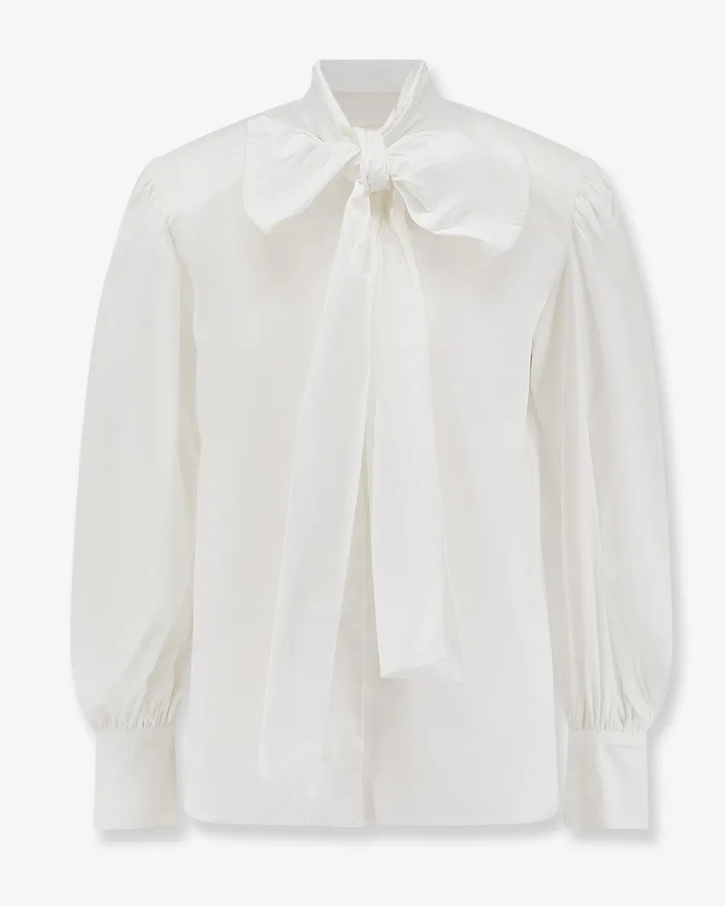 ACTUALEE Cotton blend shirt with padded shoulders -  - gender_Woman White