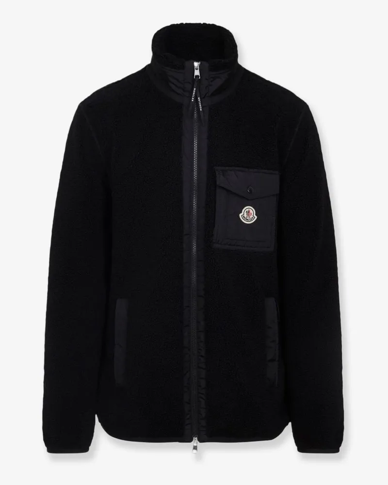 Moncler Pile jacket with Teddy effect -  - gender_Man Black
