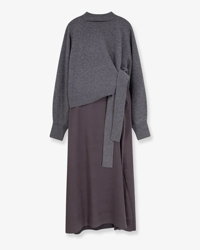 HUGO BOSS Flalina dress with virgin wool and cashmere sweater -  - gender_Woman Grey