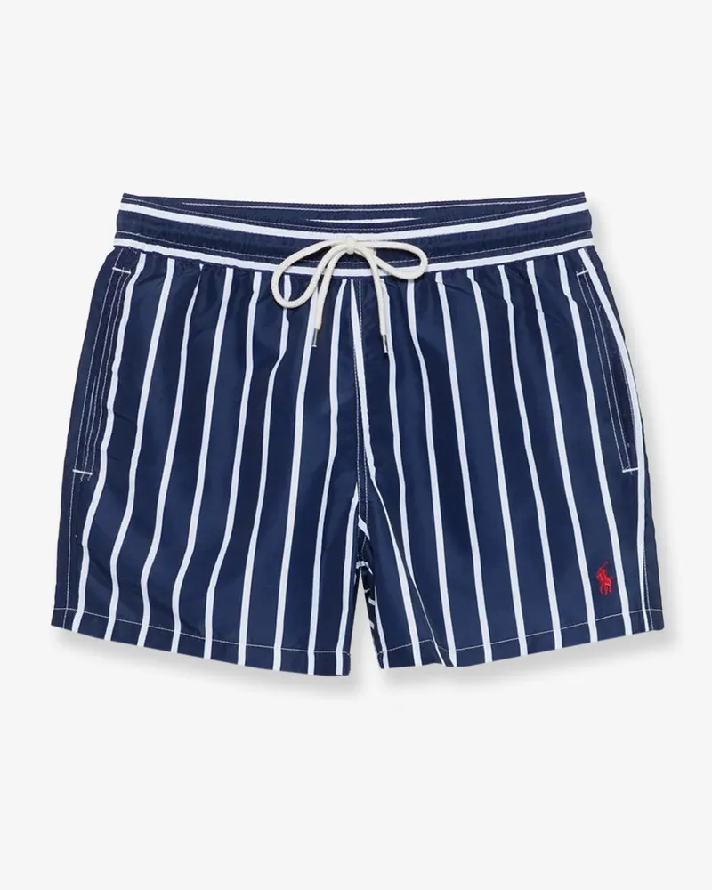 Ralph Lauren Nylon swim trunks with striped pattern -  - gender_Man Blue