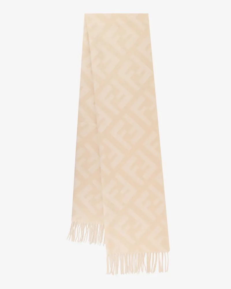 Fendi Cashmere scarf with FF motif -  - gender_Woman White