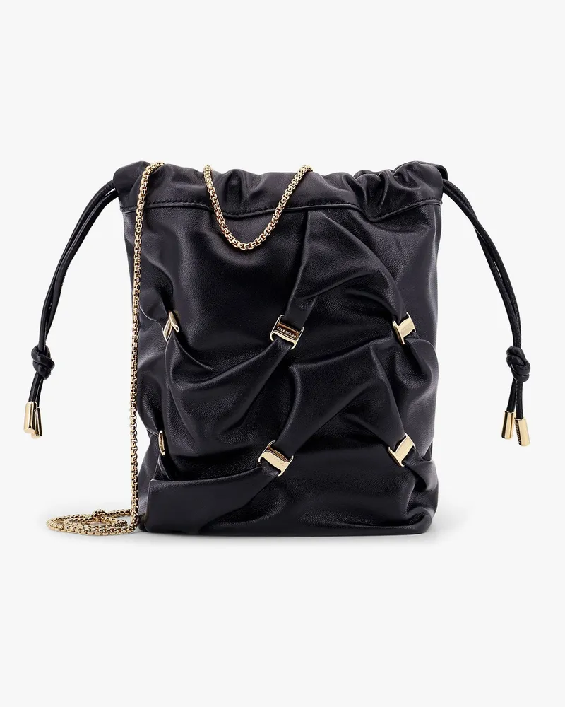 Ferragamo Leather bucket bag with metal details -  - gender_Woman Black