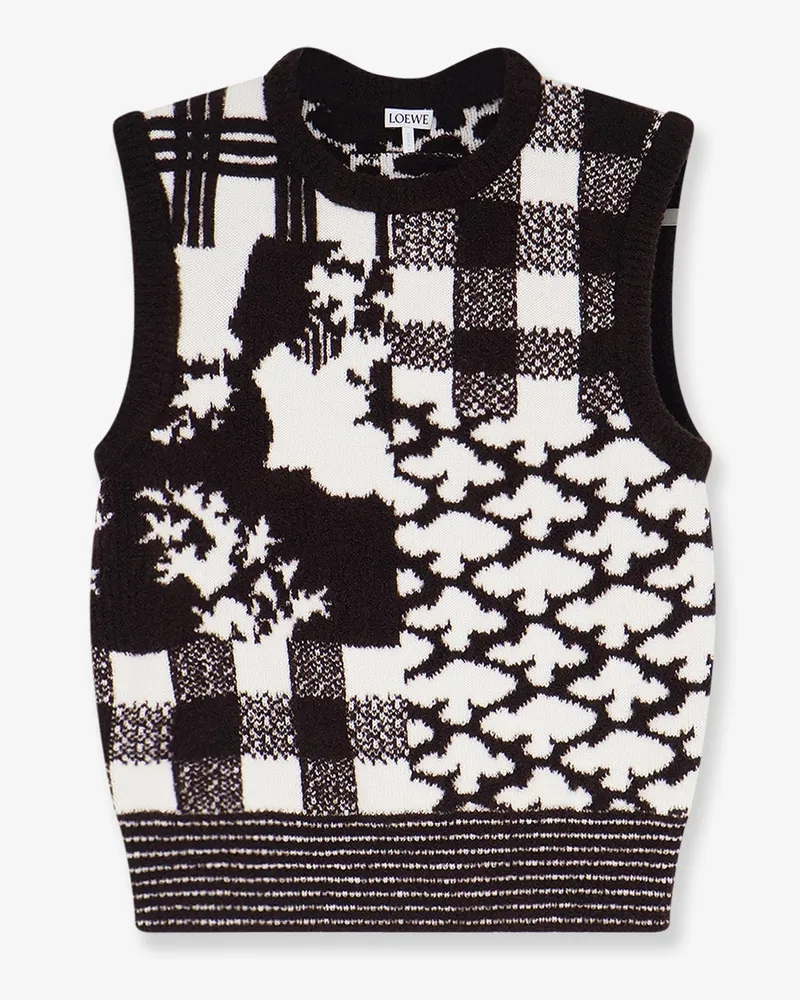 Loewe Sleeveless wool sweater -  - gender_Woman Brown
