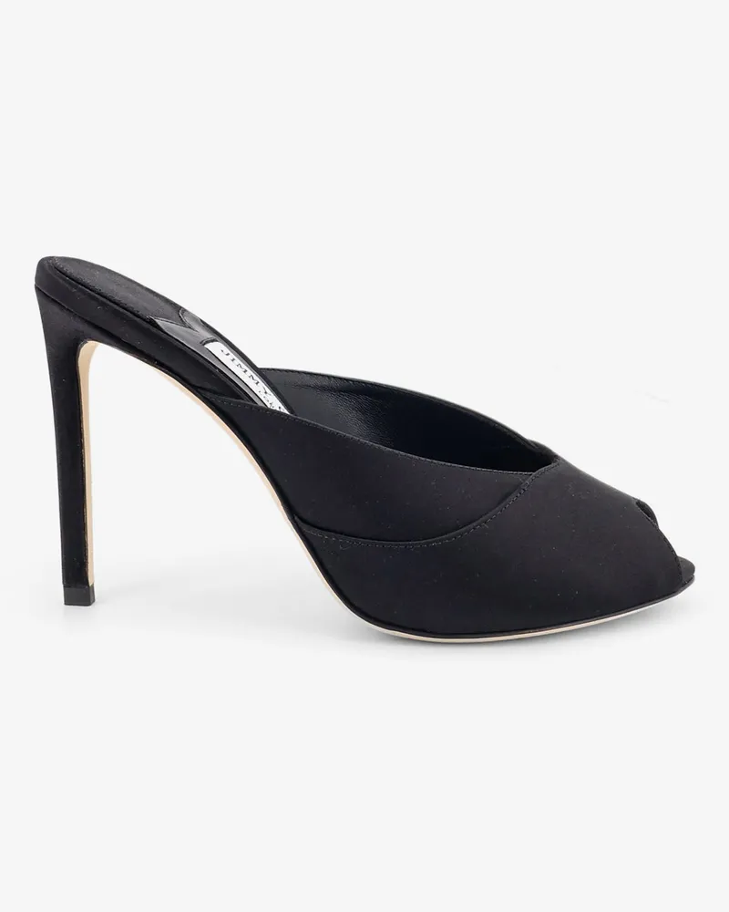 Jimmy Choo Brigitte Mule 100 satin sandals -  - gender_Woman Black