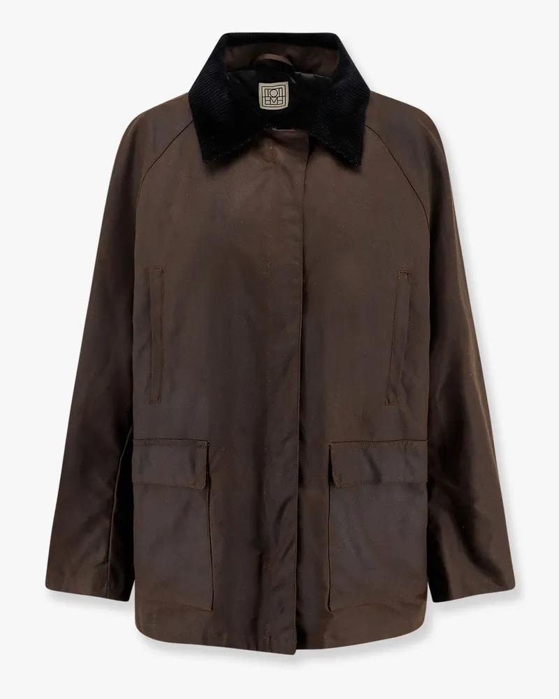 Totême Oversized waxed cotton Country jacket -  - gender_Woman Brown