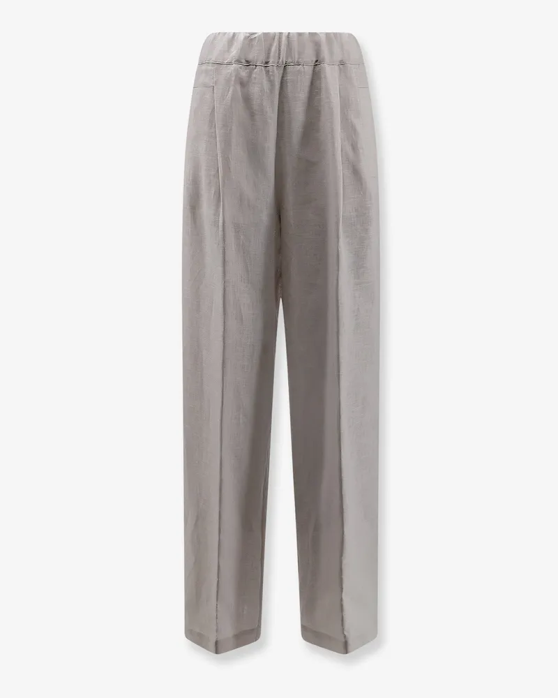 Semicouture Linen trousers -  - gender_Woman Grey