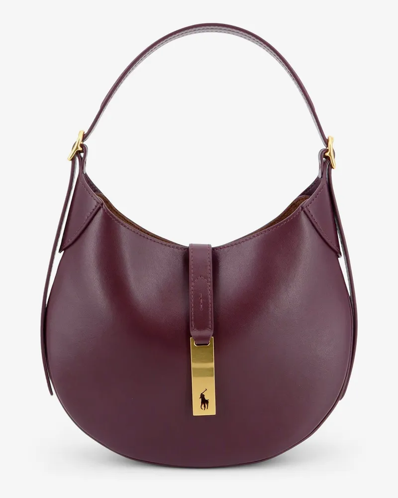 Ralph Lauren Leather ID Shoulder Bag -  - gender_Woman Purple