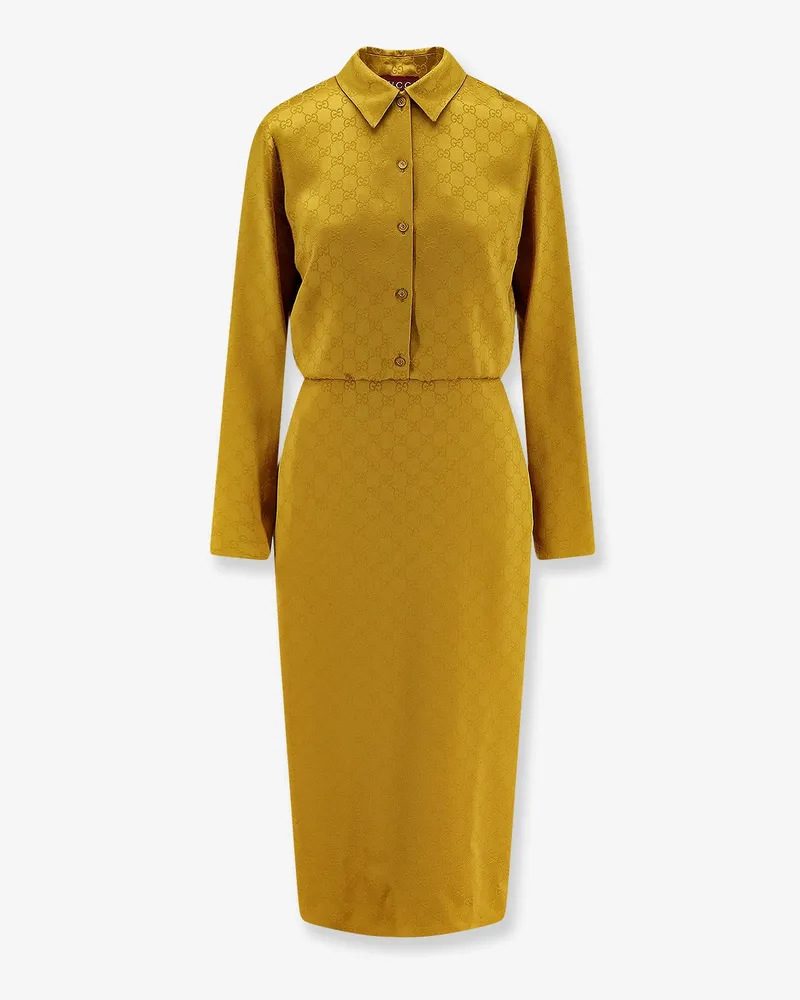 Gucci GG satin Chemisier Dress -  - gender_Woman Yellow