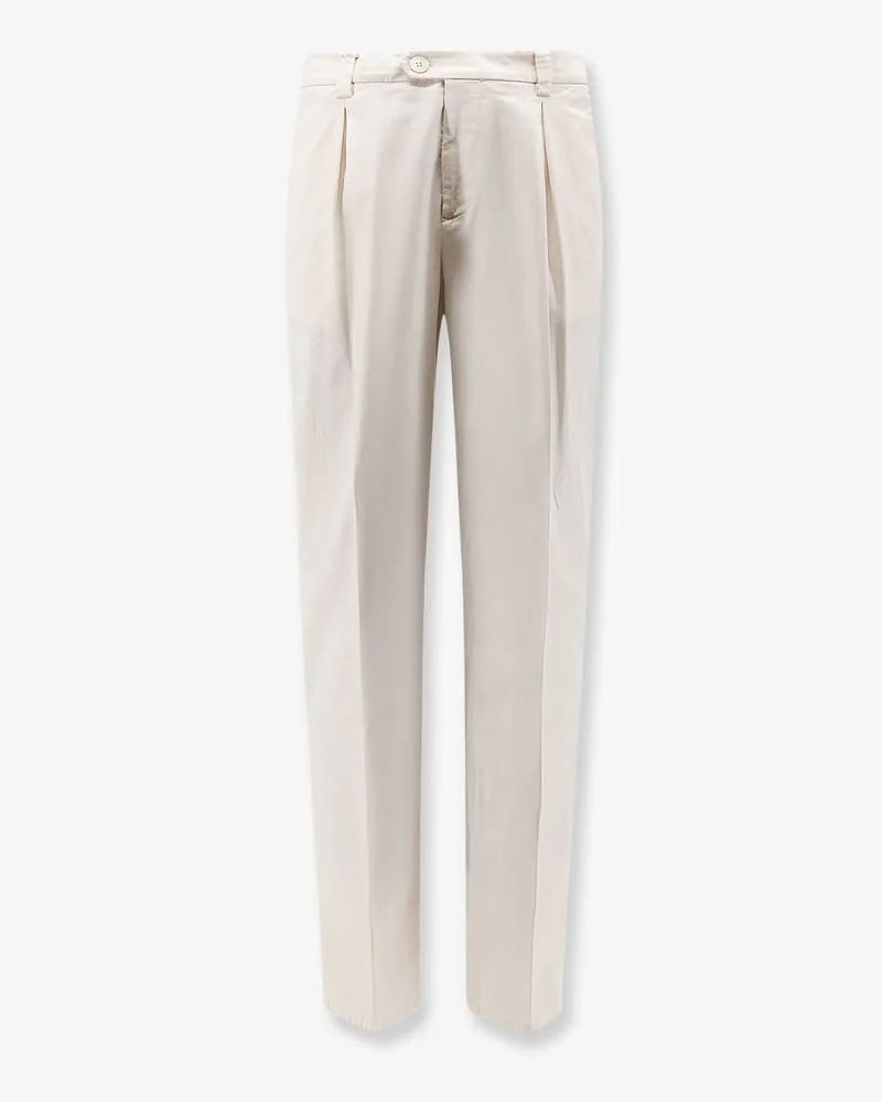 Brunello Cucinelli Stretch cotton trousers -  - gender_Man White