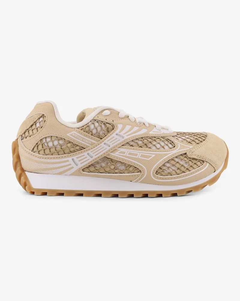 Bottega Veneta Orbit mesh, suede and rubber sneakers -  - gender_Woman Beige