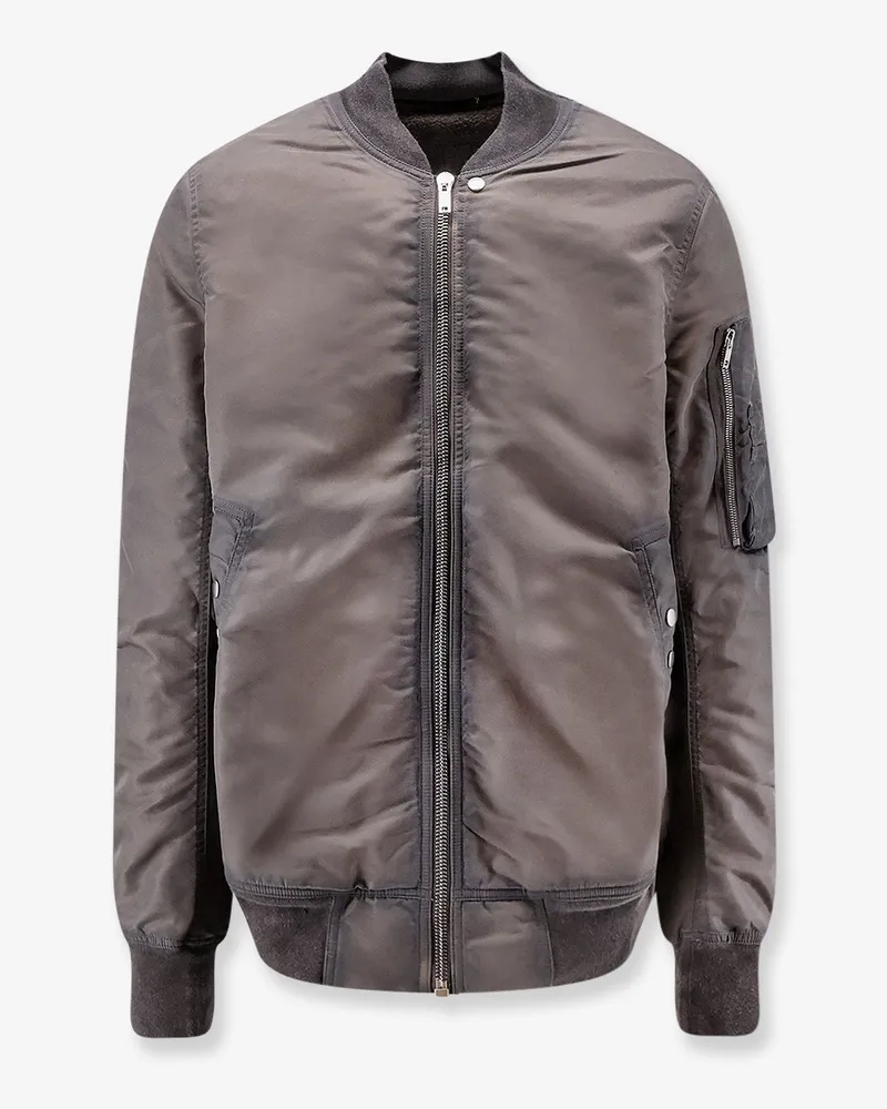 DRKSHDW by Rick Owens Classic Flight Bomber Jacket with washed-out effect -  - gender_Man Grey