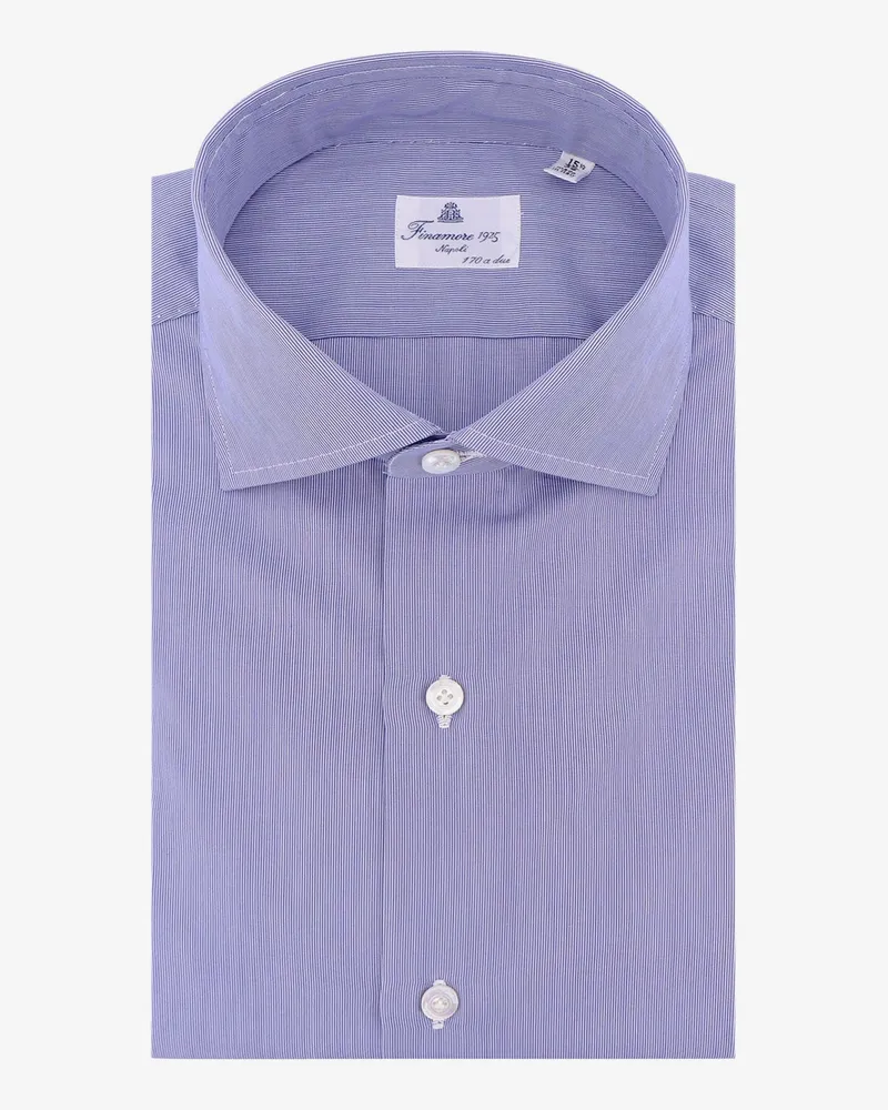 Finamore 1925 170 a 2 egyptian cotton shirt -  - gender_Man Blue