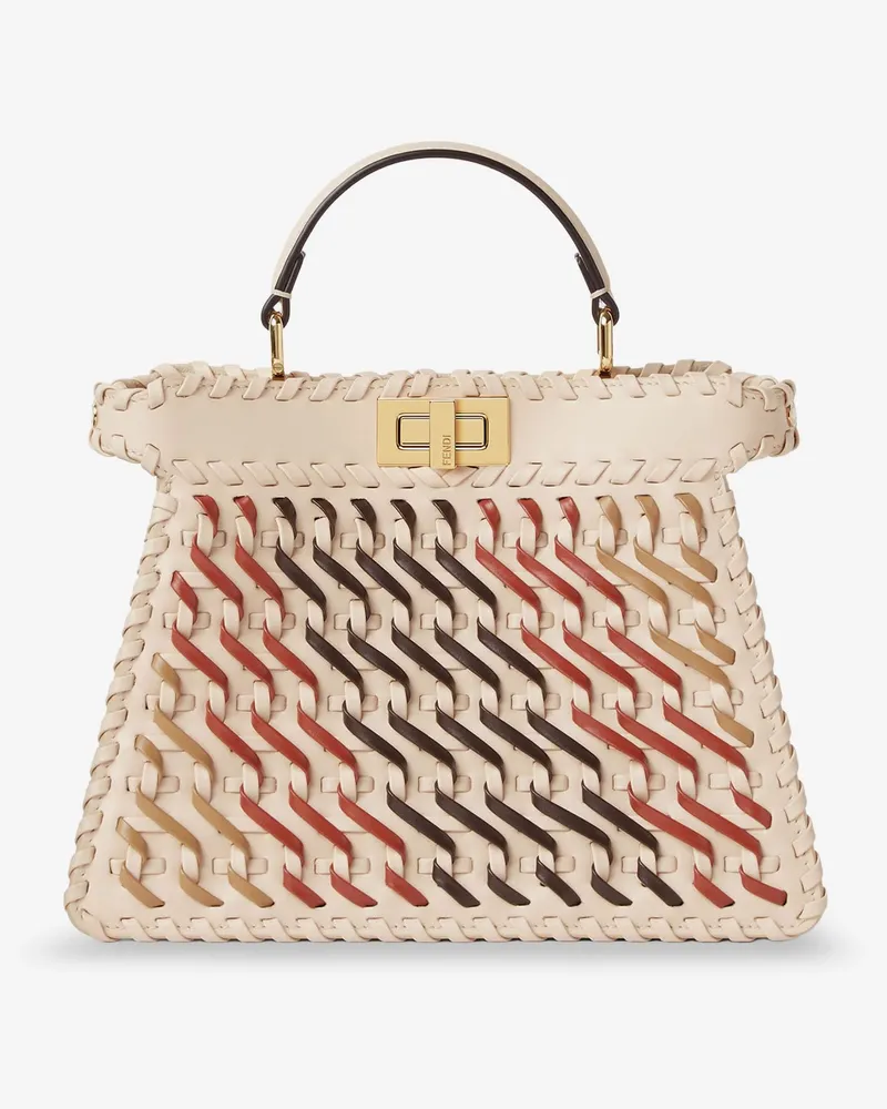 Fendi Peekaboo ISeeU Small leather crossbody bag -  - gender_Woman Beige