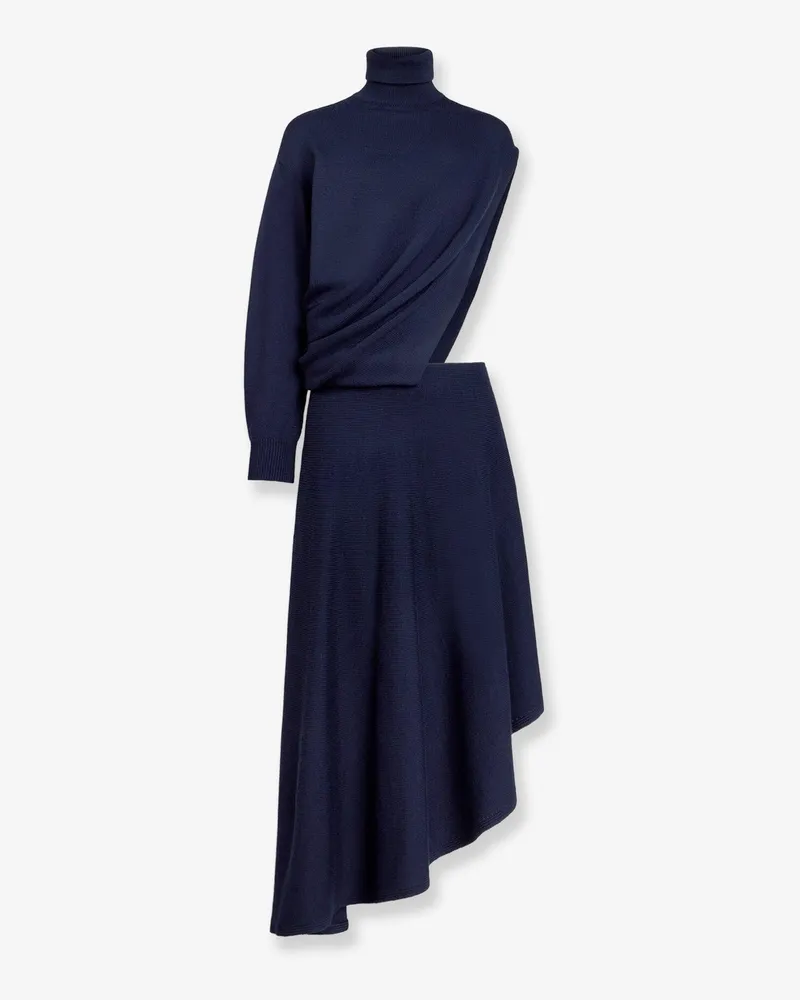 Alaïa Cut-Out virgin wool dress -  - gender_Woman Blue
