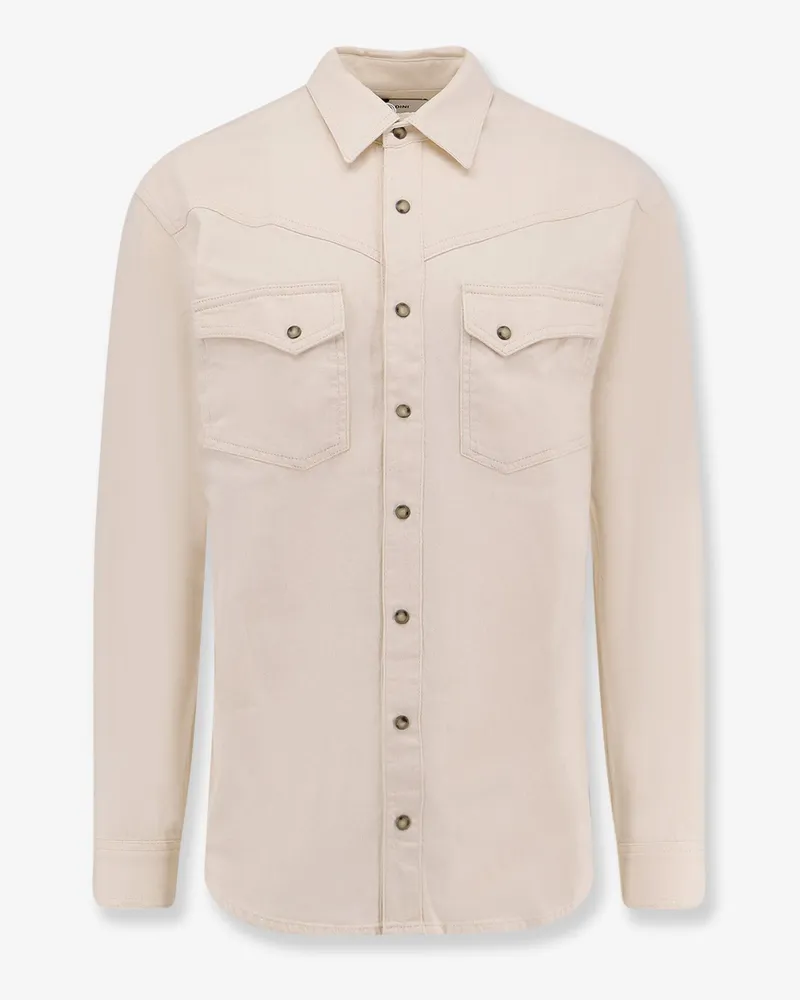 LARDINI White denim shirt -  - gender_Man White