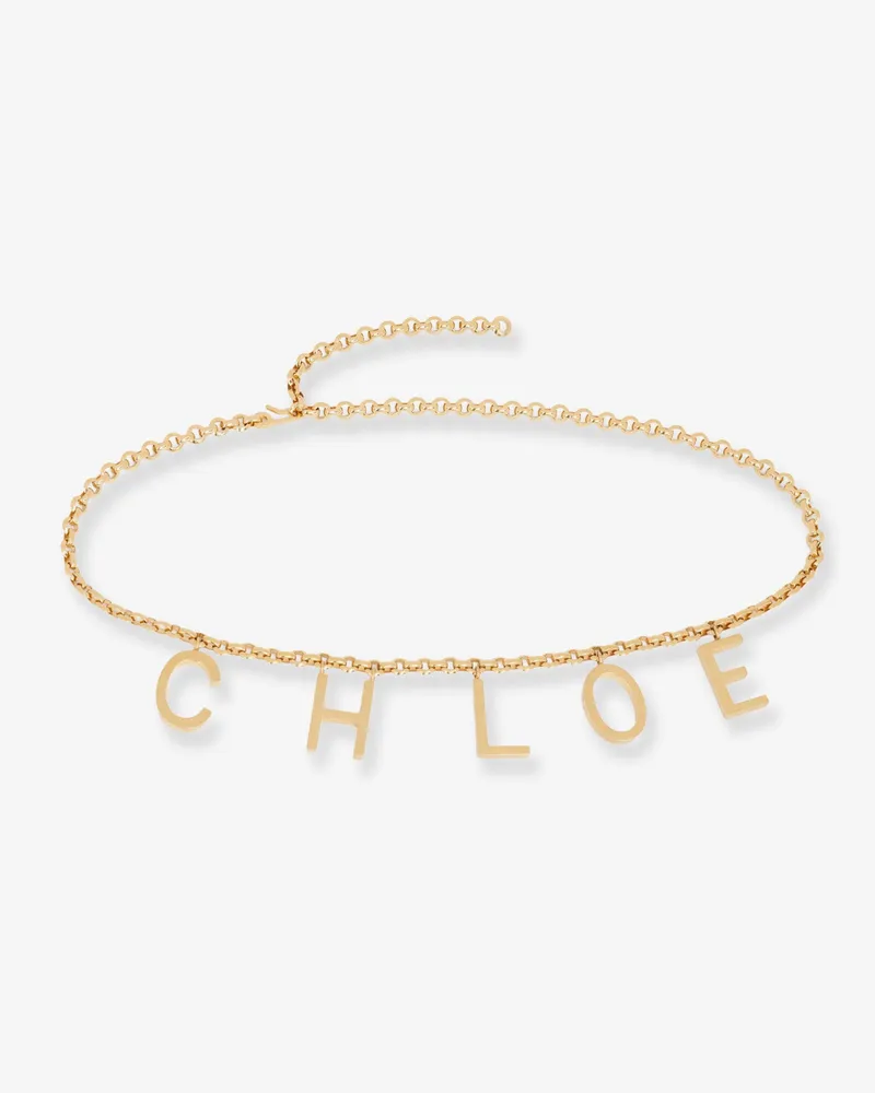 Chloé Chloé Letters metal belt -  - gender_Woman Gold