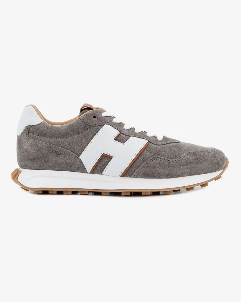 Hogan Suede sneakers with iconic logo patch -  - gender_Man Grey