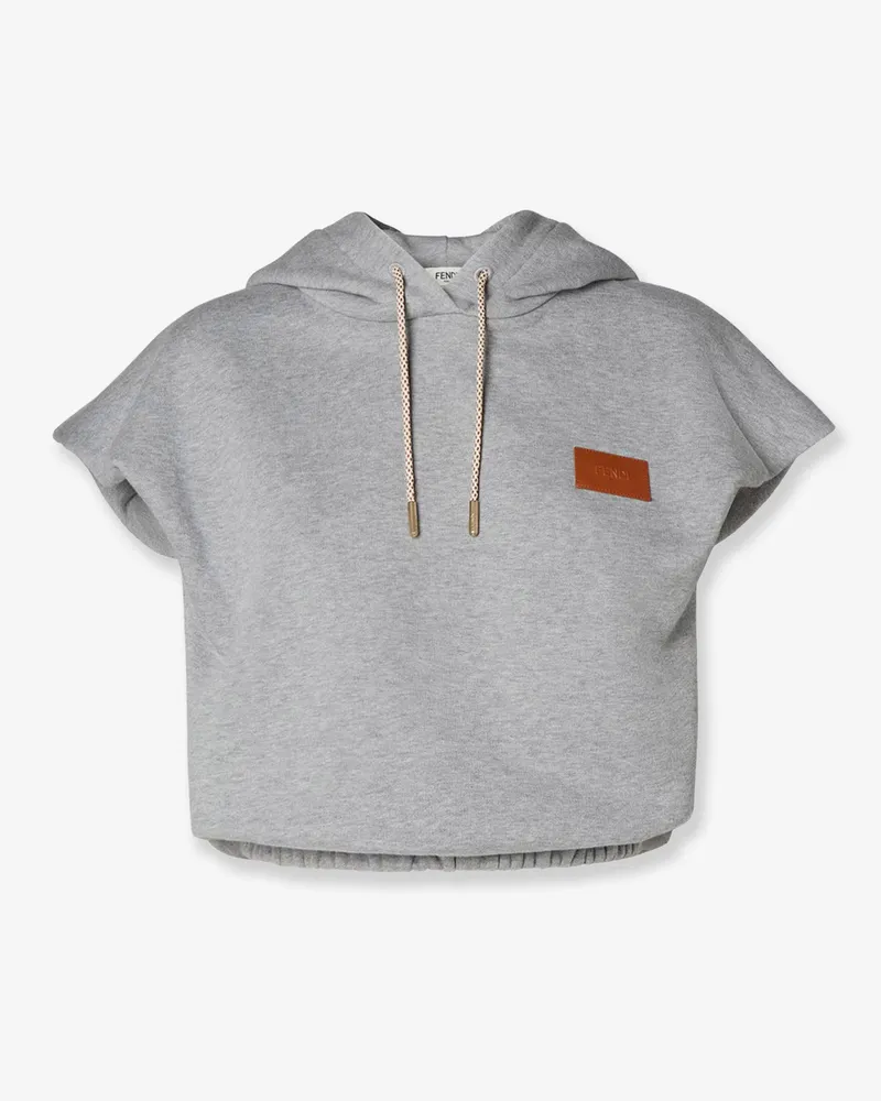 Fendi Essntia cotton jersey sweatshirt - FENDI - gender_Woman Grey